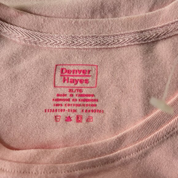 NWT DENVER HAYES Pastel Peach Short Sleeve Tee XL - Picture 3 of 3